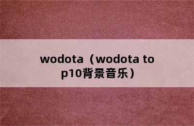 wodota（wodota top10背景音乐）